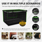 Bethshaya waterproof dog crate cover protecting wire cage from sunlight