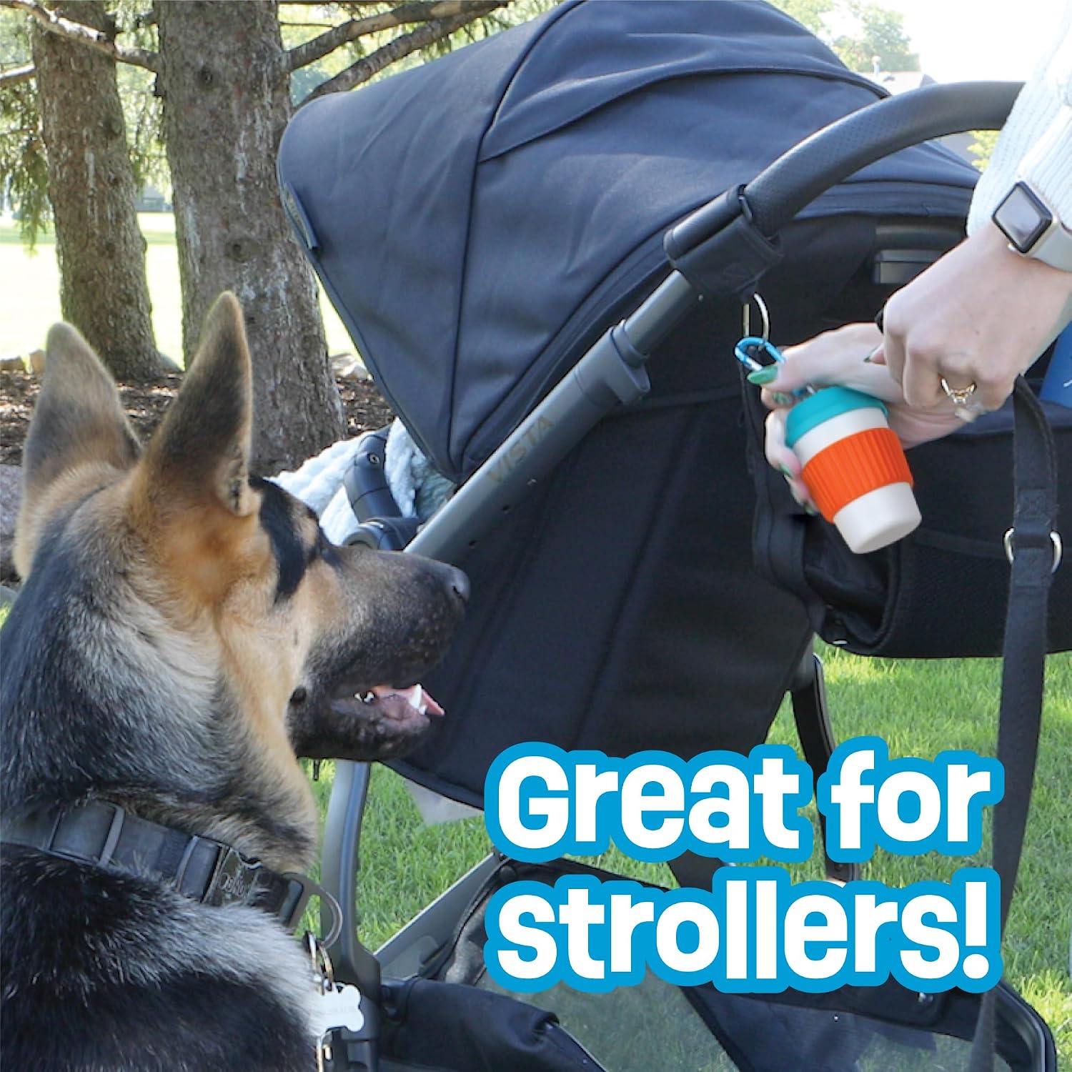 Brightkins BPA-free plastic dog travel kibble dispenser container