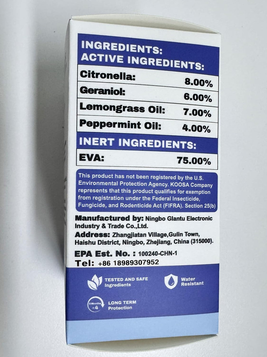 Detailed view of Koosa dog flea and tick collar