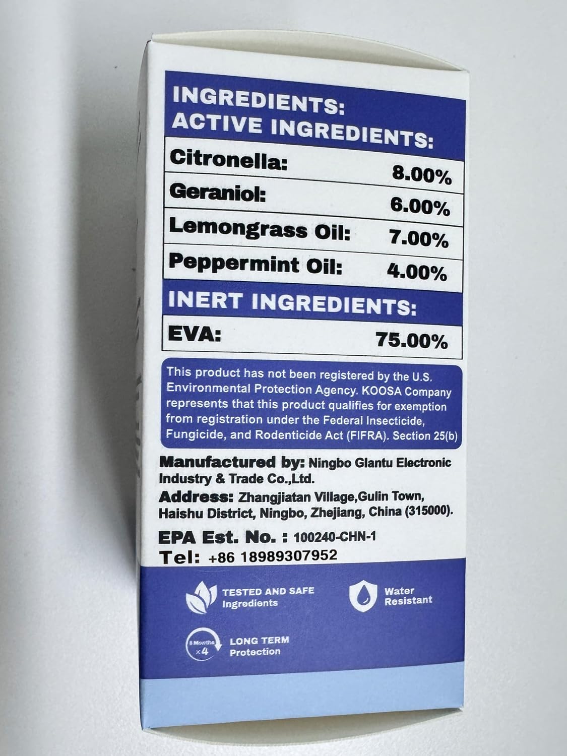 Detailed view of Koosa dog flea and tick collar