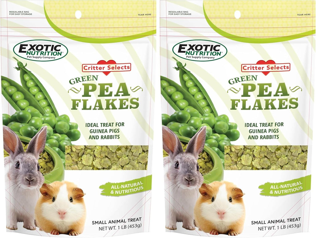 Exotic Nutrition Green Pea Flakes (1 lb.) - Healthy Natural Dried Vegetable Treat - for Rabbits, Guinea Pigs, Hamsters, Chinchillas & Other Small Pets - Image 11