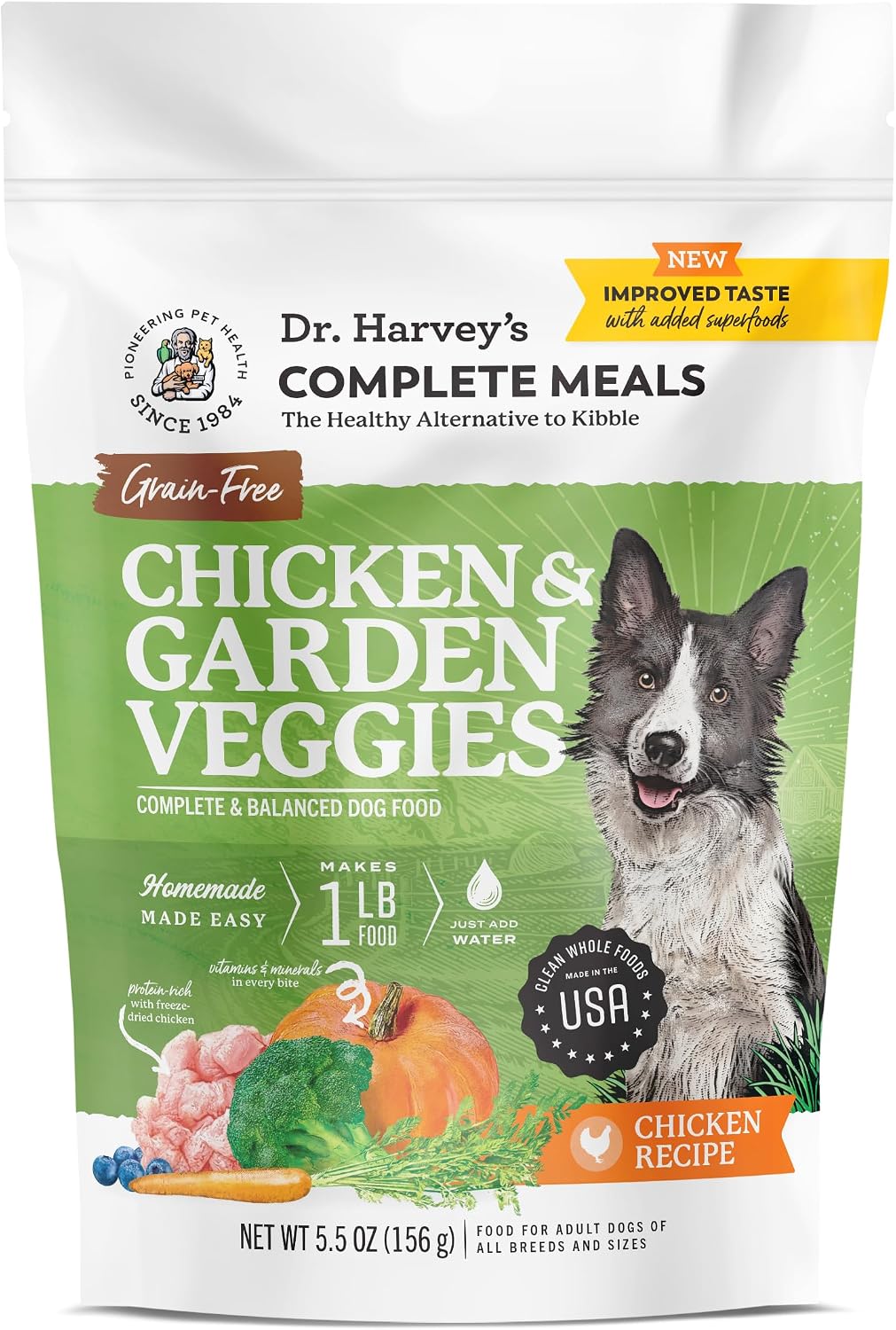 Dr. Harvey's Chicken & Garden Veggies Dog Food, Grain-Free Dehydrated Food for Dogs with Freeze-Dried Chicken (5 Pounds) - Image 9