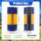 Heavy duty goat scratching post brush pack with mounting hardware kit on a wooden surface