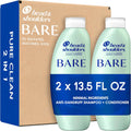 Head and Shoulders Bare Pure Clean 2-in-1 shampoo twin pack front view