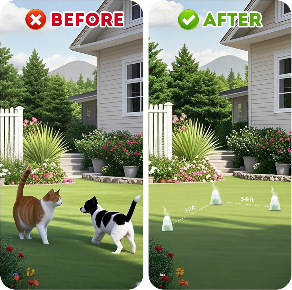 Safe pet friendly cat deterrent for yard and patio use