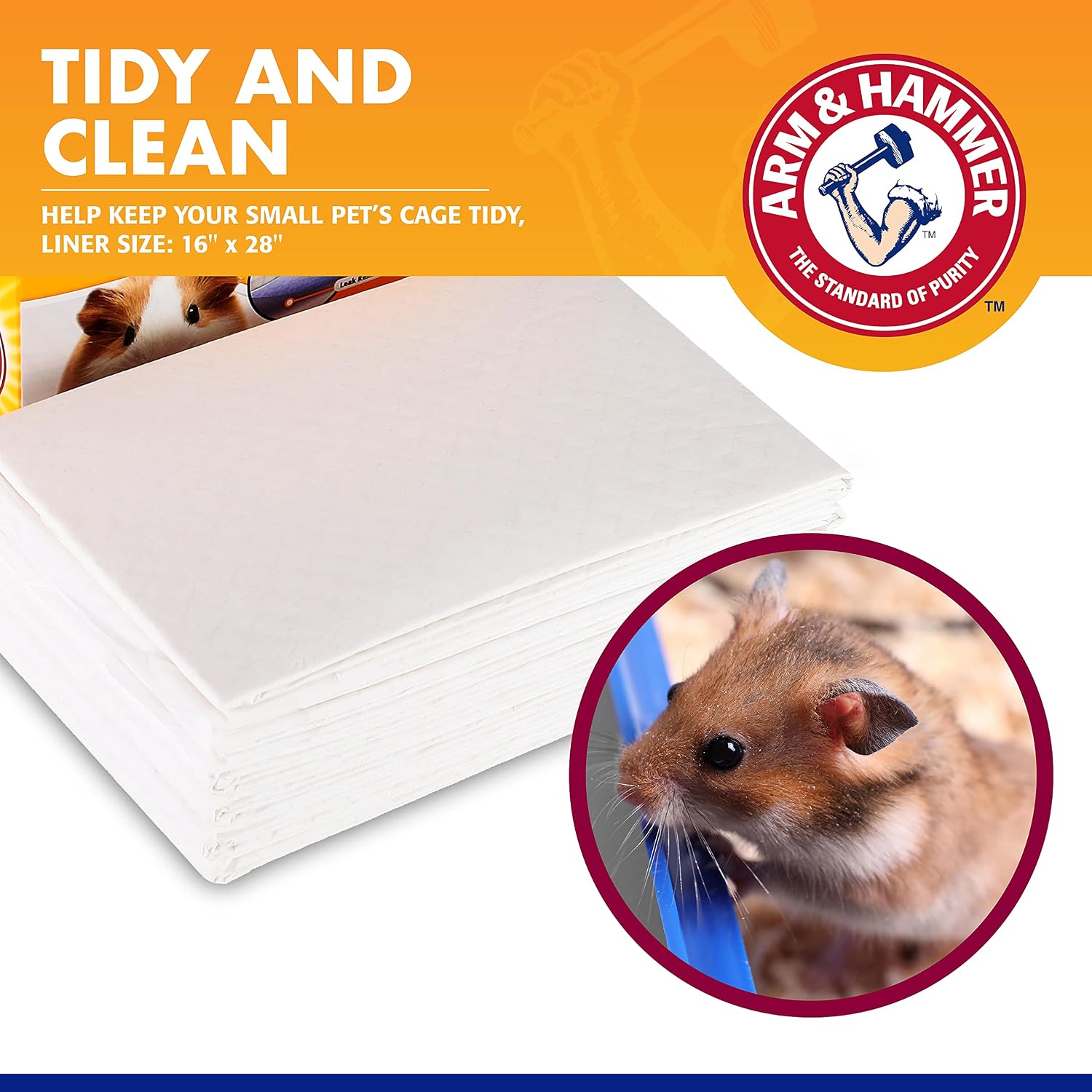 Arm and Hammer pet cage liners stack of sheets