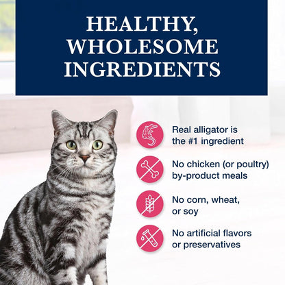 Blue Buffalo NP Novel Protein alligator ingredient list display