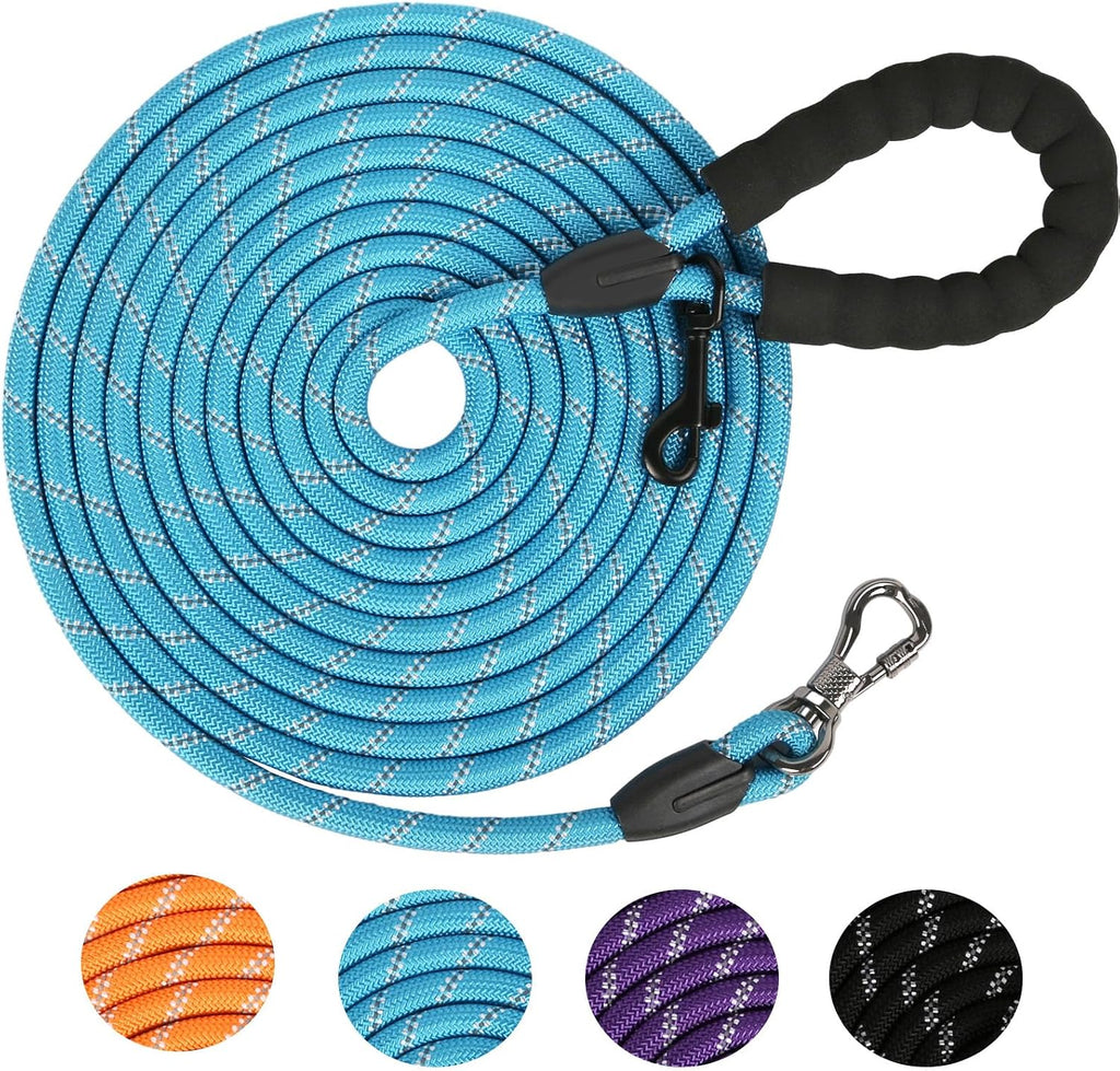 Long Dog Leash for Dog Training 16/20FT/30FT/50FT/100FT, Reflective Leash with Lockable Hook, Heavy Duty Dogs Lead Tie Out Rope for Large Medium Small Dogs Outside Walking, Playing, Camping, or Yard - Image 11