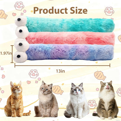 Three Kiroyal 16 inch cat kicker toys showing gradient colors