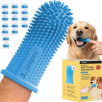 Jasper Dog Toothbrush, 360 Dog Tooth Brushing Kit, Finger Toothbrush, Cat Tooth Brush, Teeth Cleaning, Pet Tooth Brush for Small & Large Pets, Pet Toothpaste Not Included, 2-Pack Blue - Image 15