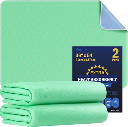 FYGRIP 4 Pack 36" x 36" Extra Heavy Absorbency Washable Underpads, Waterproof Quick Drying Nursing Incontinence Reusable Washable Bed Pee Pads for Dogs, Diaper Changing & Adults, Green - Image 11
