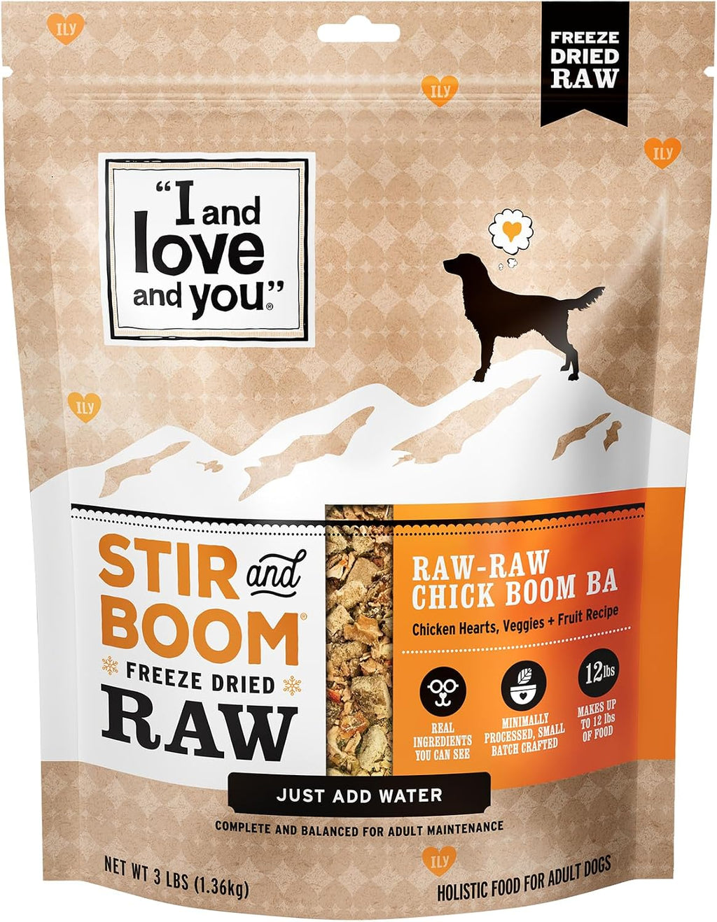 I AND LOVE AND YOU Stir and Boom Dehydrated Freeze Dried Raw Dog Food - Beef - Grain Free, Real Meat, No Fillers, 3lb Bag - Image 10