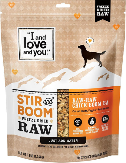 I AND LOVE AND YOU Stir and Boom Dehydrated Freeze Dried Raw Dog Food - Beef - Grain Free, Real Meat, No Fillers, 3lb Bag - Image 10