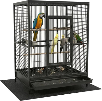 Wiojtry under pet cage mat front view for bird cages