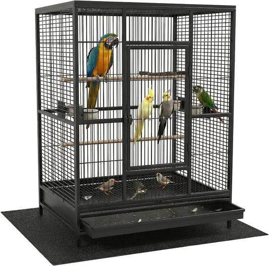 Wiojtry under pet cage mat front view for bird cages