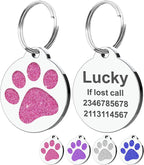 EDSG engraved stainless steel pet identification tag layout overview