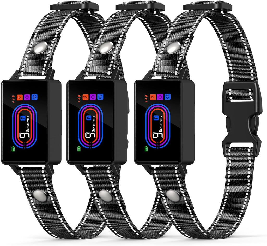 Yipilu dog collar display screen indicating sensitivity settings