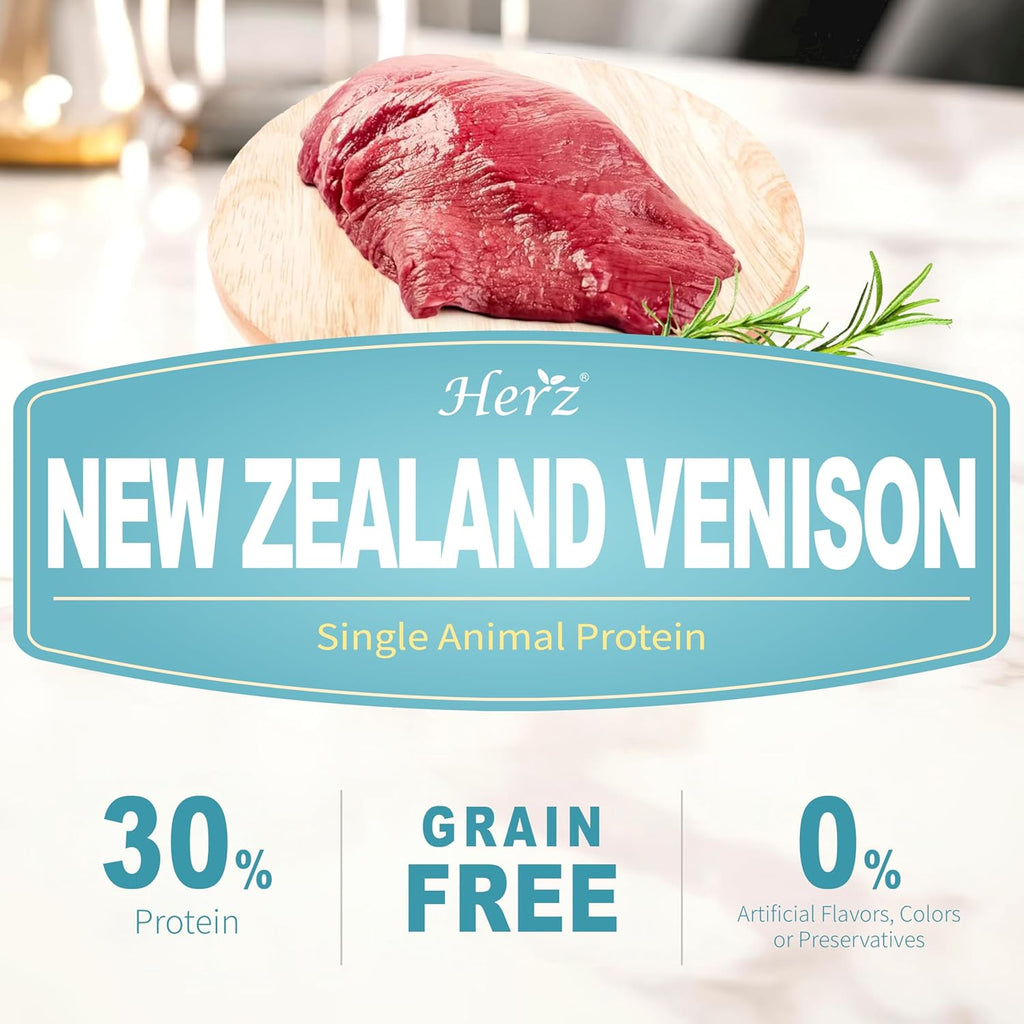 Herz low temperature air dried venison recipe food flakes up close
