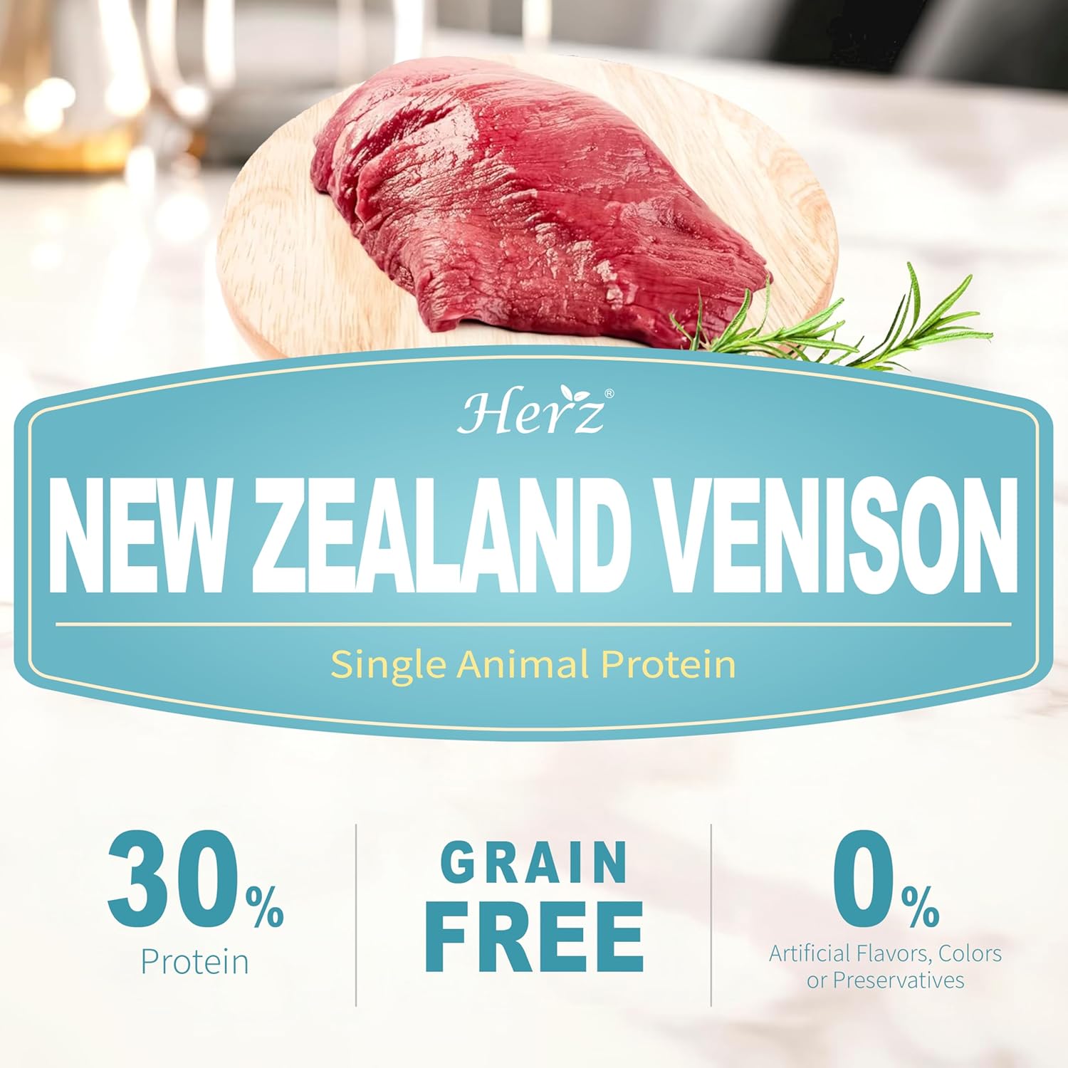 Herz low temperature air dried venison recipe food flakes up close