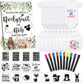Chuarry 43 piece DIY baby bib and bodysuit kit front view