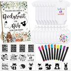 Chuarry 43 piece DIY baby bib and bodysuit kit front view