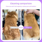 Nadusep grooming tool removing loose hair from dog coat