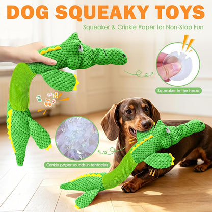 Close up view of the durable textured fabric on the WOWBALA interactive dog tug toy.