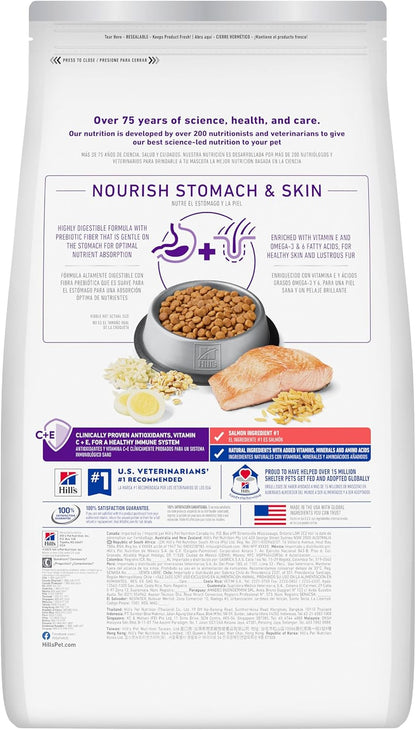 Close up of Hill's Science Diet cat food kibble texture