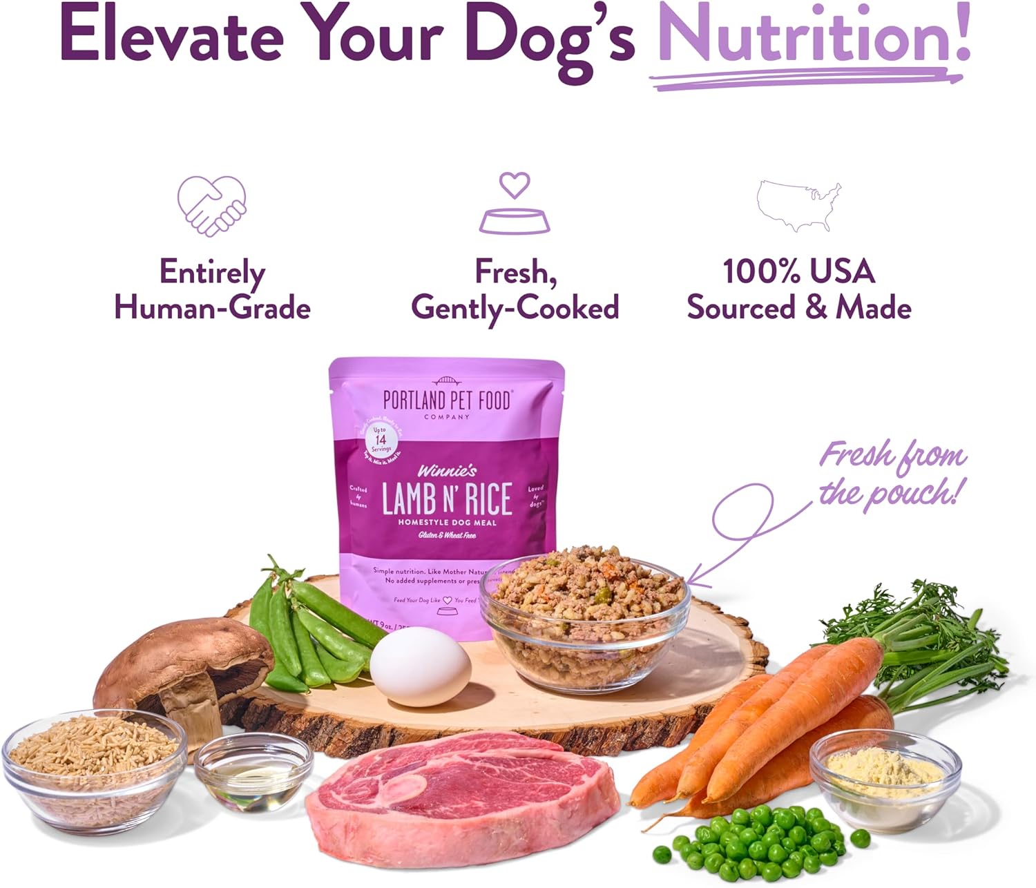 Premium USA imported homestyle wet pet meal for puppies and senior dogs