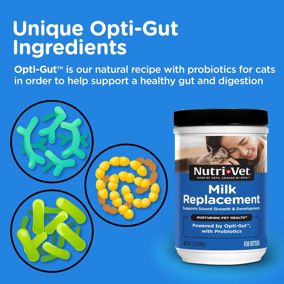 Newborn kittens feeding with nutritional milk replacer supplement