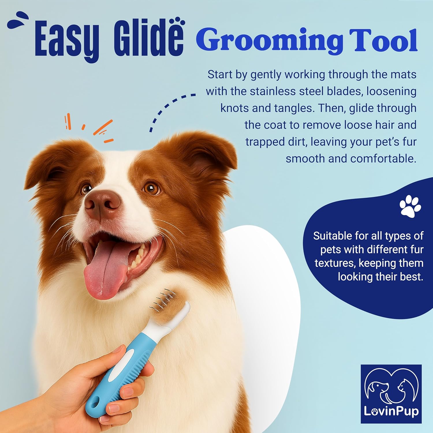 LovinPup mat remover for long haired dogs and cats