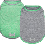 KYEESE 2Pack Dog Shirt, Lightweight Sun Protection Sleeveless Dog T Shirts for Small Dogs Boy, Breathable Pet Reflective Tank Top Summer Dogs Clothes for Outdoor Walking, Grey+Light Blue, M - Image 14