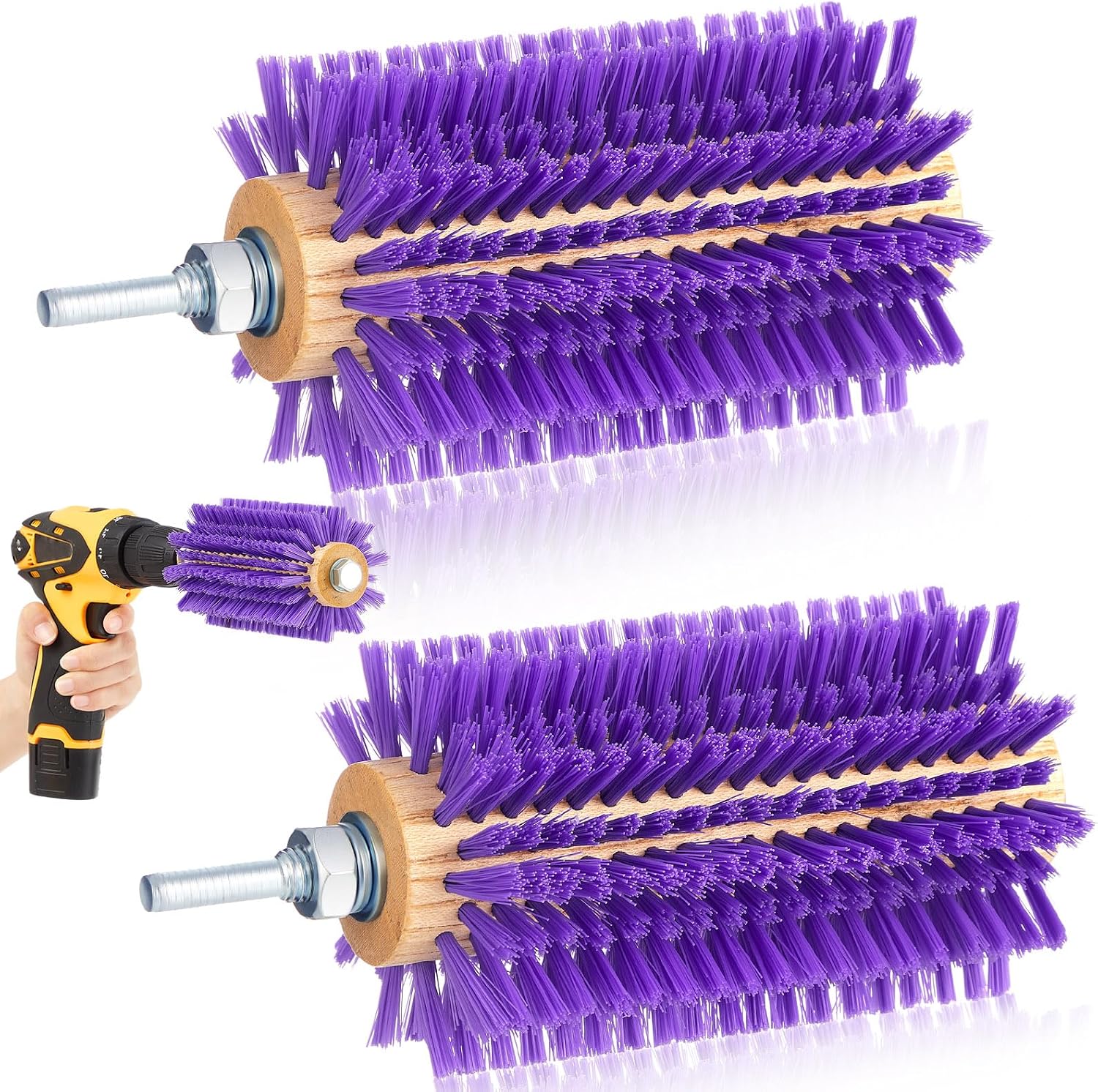 Willinglong livestock mini drill scratch brush set front view