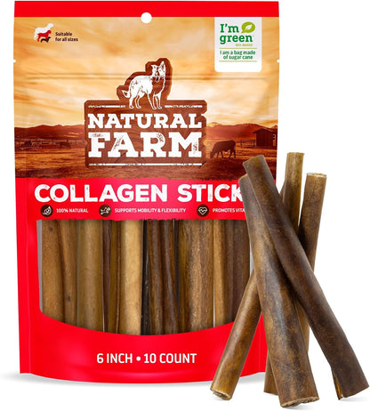Natural Farm Collagen Sticks for Dogs (6 Inch, 25 Pack), Odor-Free Long Lasting Chews & Rawhide Alternative - 95% Collagen, Low Fat, High Protein - Best Dental Dog Treats - Medium & Large Dogs - Image 10