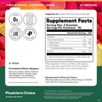 Physicians Choice Fiber Gummies open bottle showing gummy texture