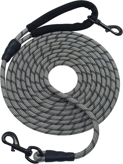 BTINESFUL Long Dog Leash, 10/15/20/30/50FT Dog Training Leash with Soft Handle, Reflective Heavy Duty Rope Dog Lead for Medium Large Dogs Outside Play, Camping (3/8" x 10ft, Blue) - Image 10
