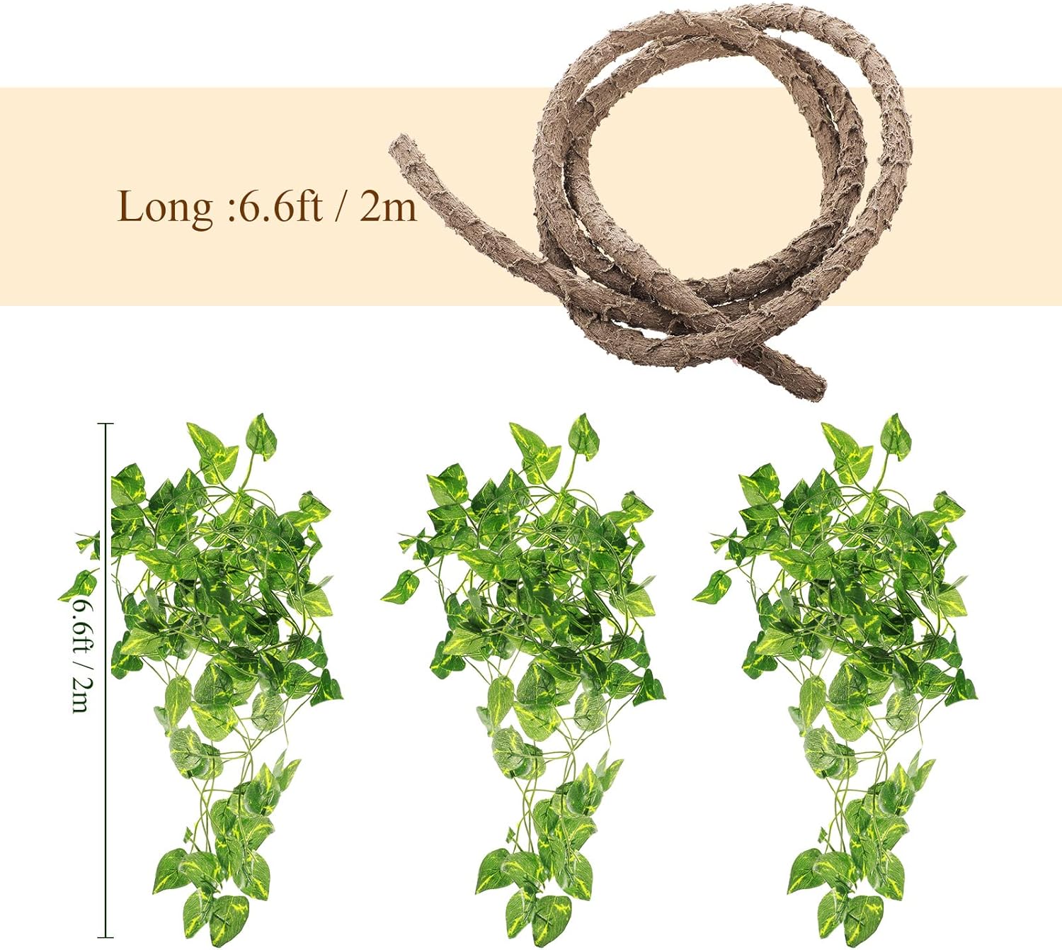 Canlierr artificial leaves for reptile terrarium habitat