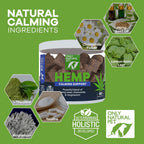 Bacon flavored natural hemp chews for dog thunderstorm stress relief