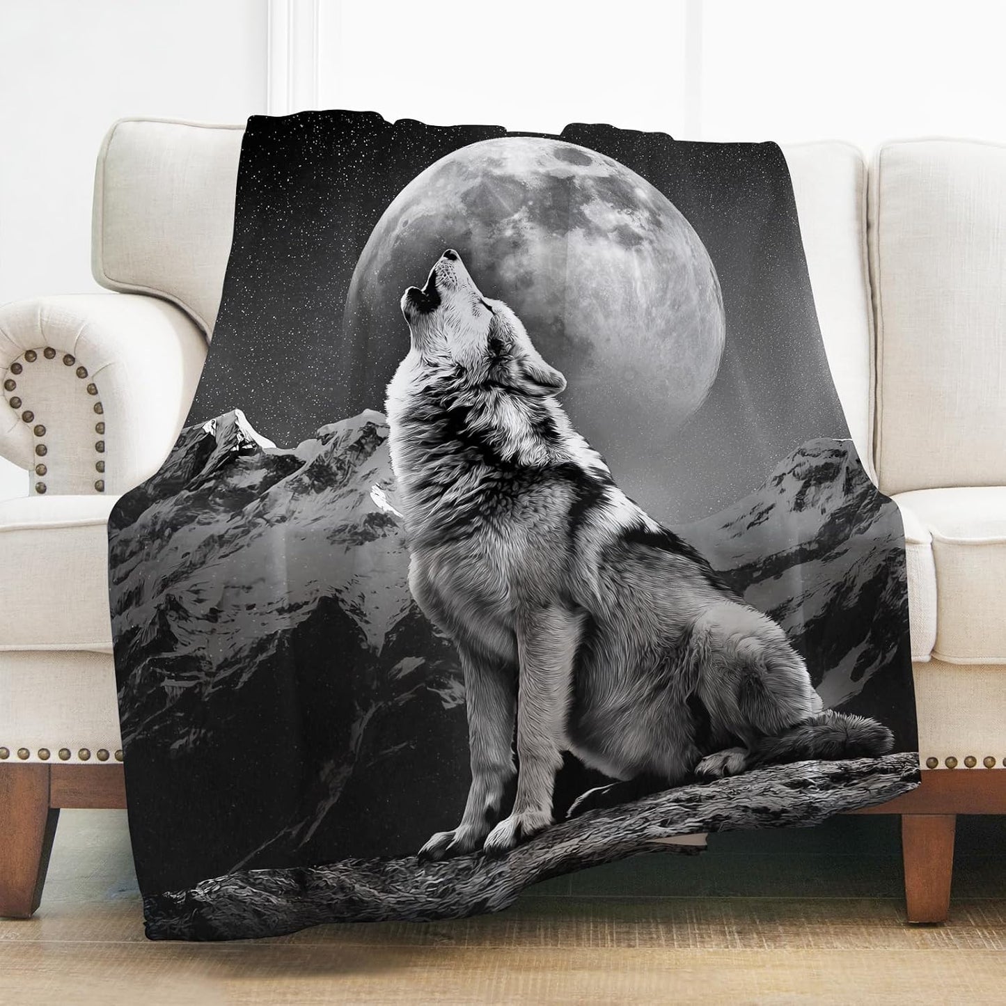 Levens vintage style cat blanket enhancing a cozy reading chair setup.