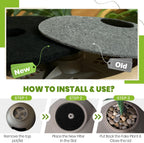 Pre cut round replacement carbon filter with center hole for artificial plants setup