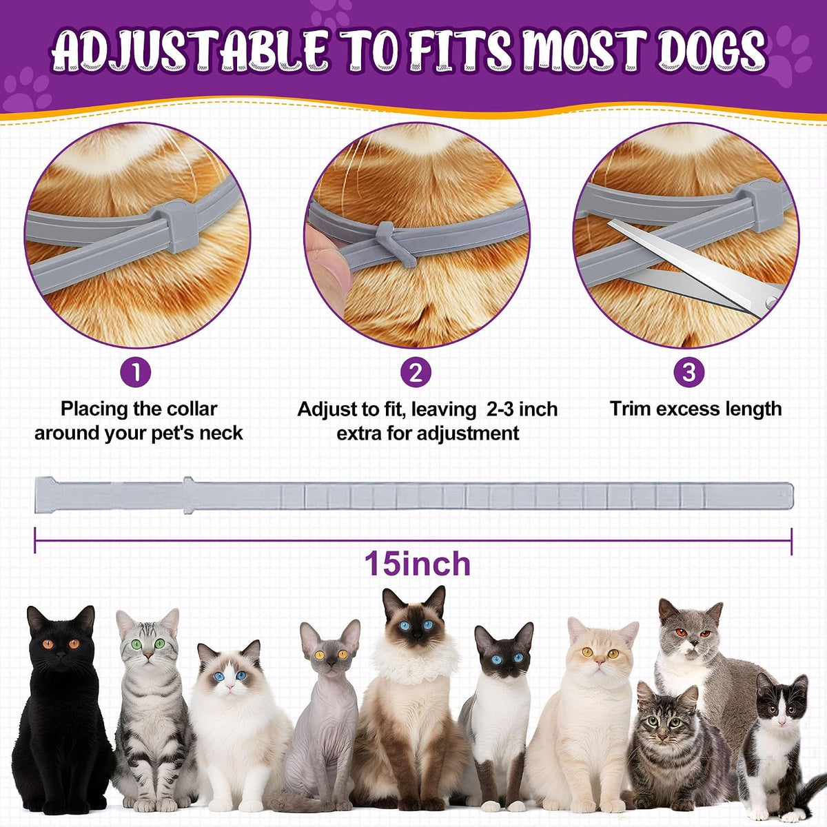 Waterproof flea collar for cats by Trihood