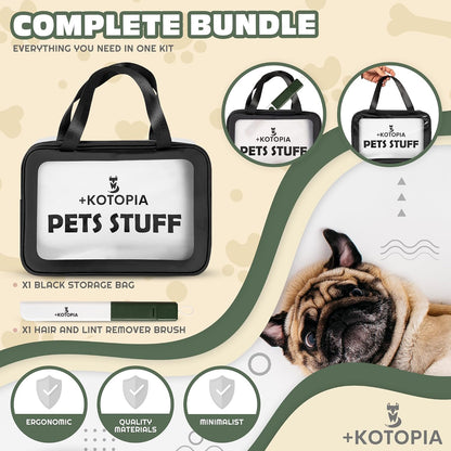 Pet accessories stored inside Kotopia grooming bag