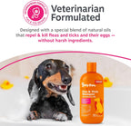 Side view of 16 fluid ounce Zesty Paws pet grooming bottle