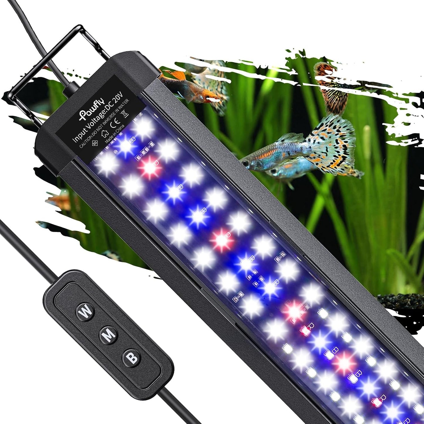 Pawfly 11W Aquarium LED Light for 12 to 18 Inch Fish Tanks Extendable Fish Tank Light with Full Spectrum Brilliant White Blue Red Lights with Daytime & Night Modes and Adjustable Brightness - Image 12