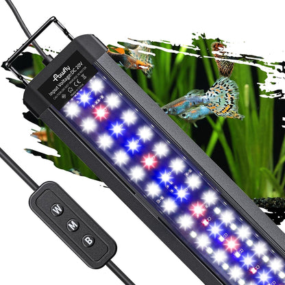 Pawfly 11W Aquarium LED Light for 12 to 18 Inch Fish Tanks Extendable Fish Tank Light with Full Spectrum Brilliant White Blue Red Lights with Daytime & Night Modes and Adjustable Brightness - Image 12