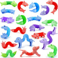 UrChoice animal pop tubes twenty piece set front view showing colorful cartoon creatures