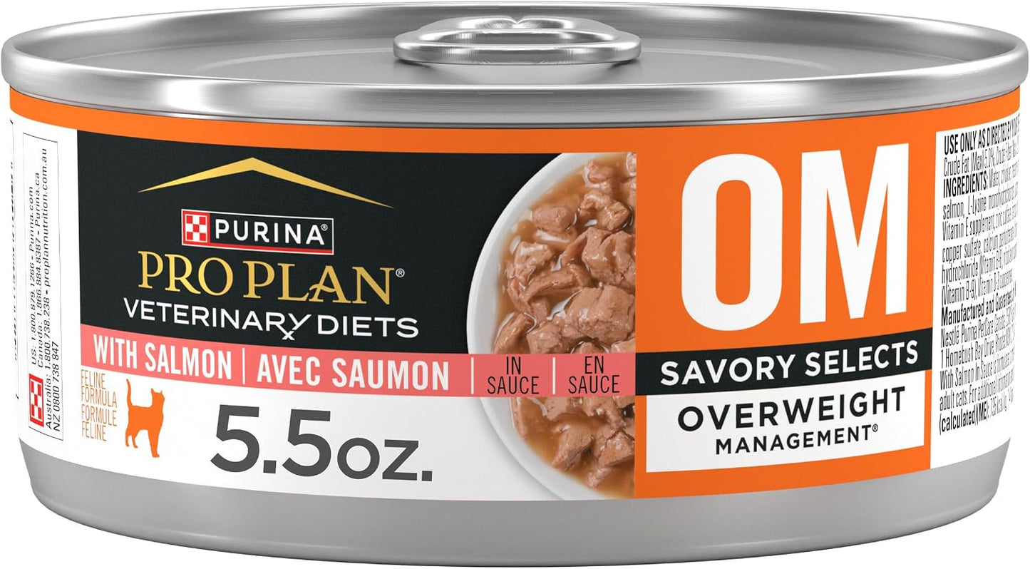 Pro Plan Veterinary Diets Purina OM Savory Selects Wet Cat Food Variety Pack - (Pack of 24) 5.5 oz. Cans - Image 11