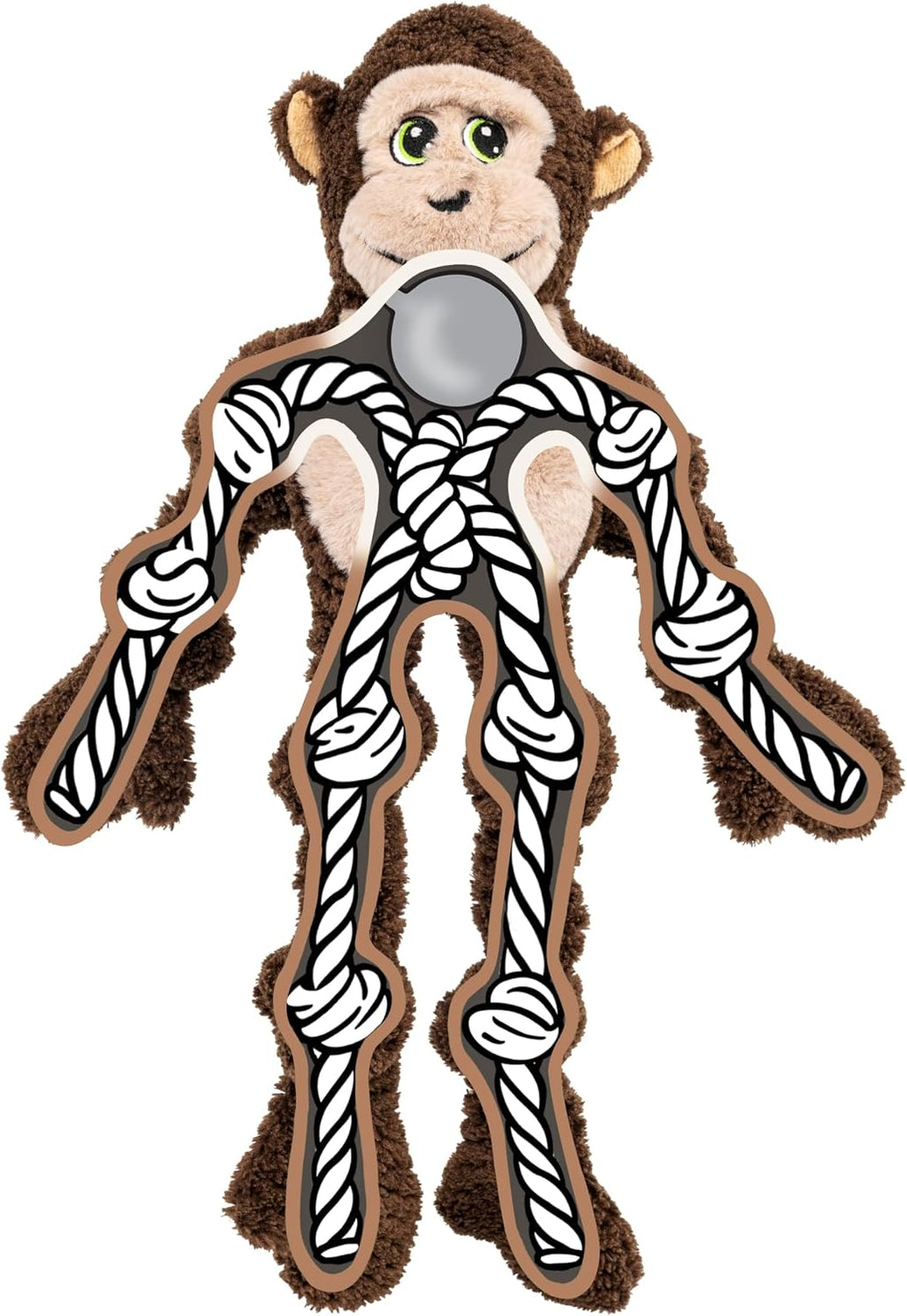Packaging view of the authentic KONG Knots Monkey imported directly from the USA.