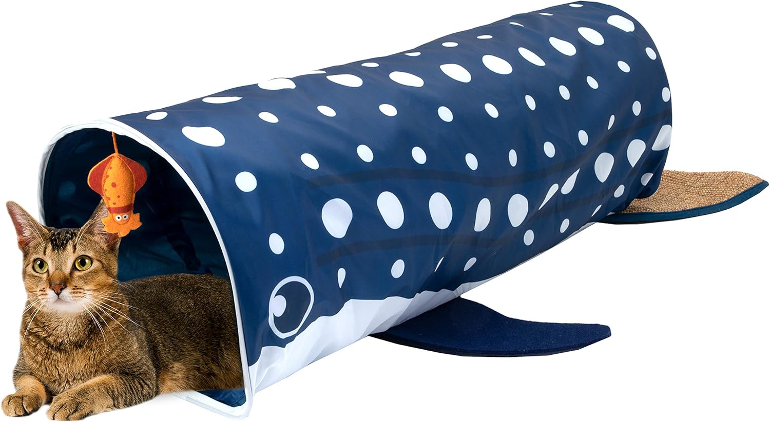 Close up view of the durable fabric and stitched details on the pet tube.