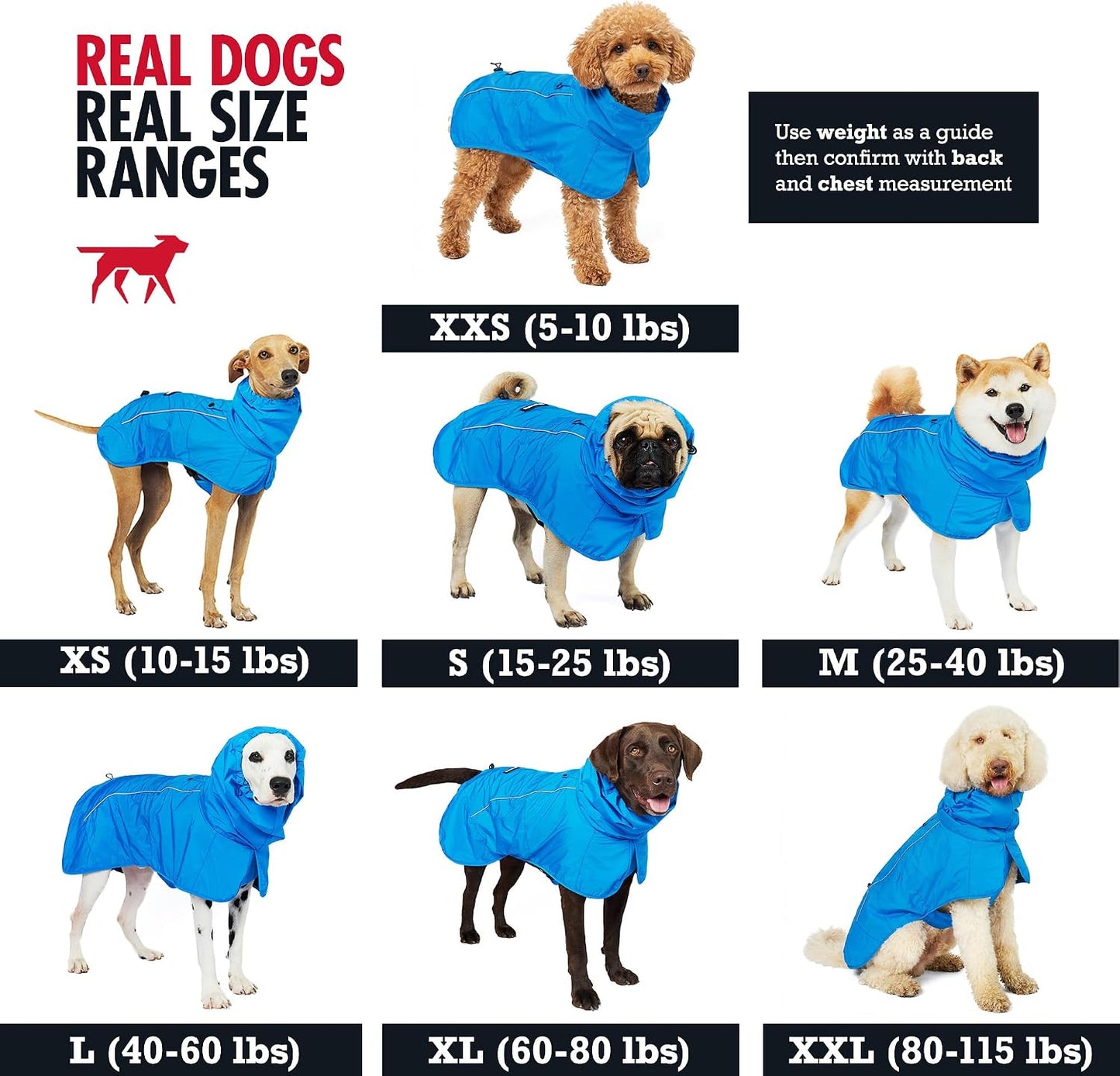 Tuff Pupper full body windproof dog jacket side profile view